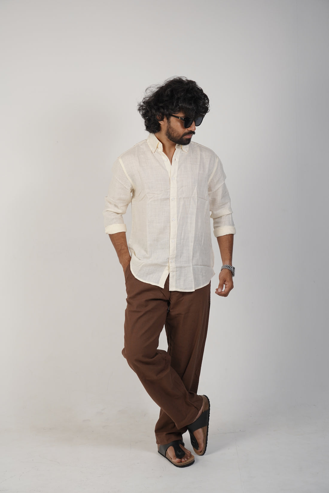 Beige Linen Shirts