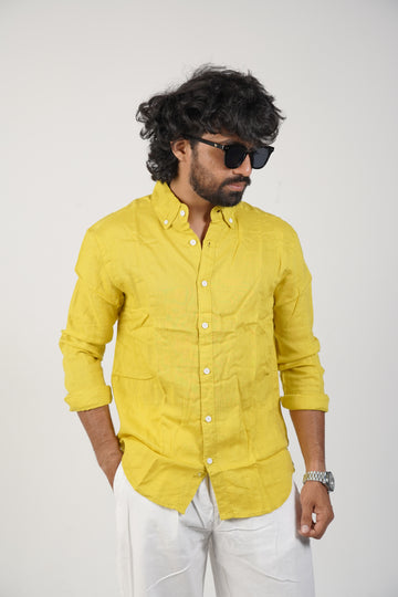 Turmeric Yellow Linen Shirts
