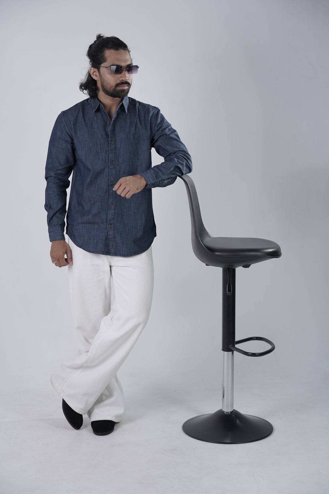 Dark Blue Denim Shirt