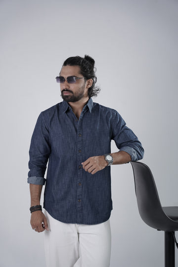 Dark Blue Denim Shirt
