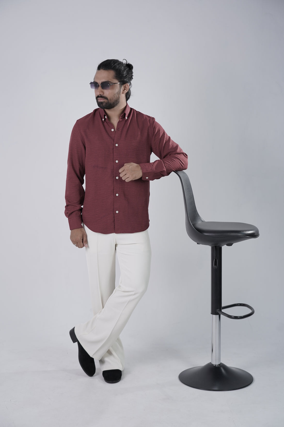 Maroon Turkish Linen Shirt