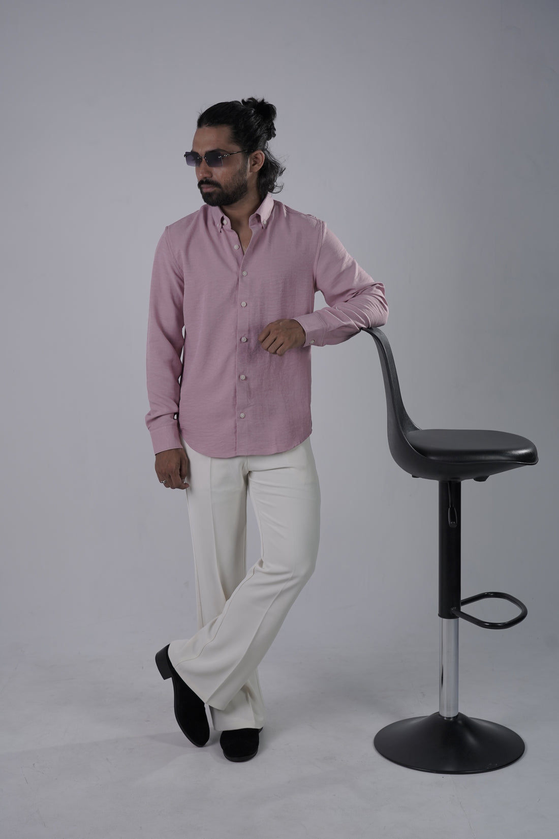 Pastel Pink Turkish Linen Shirt