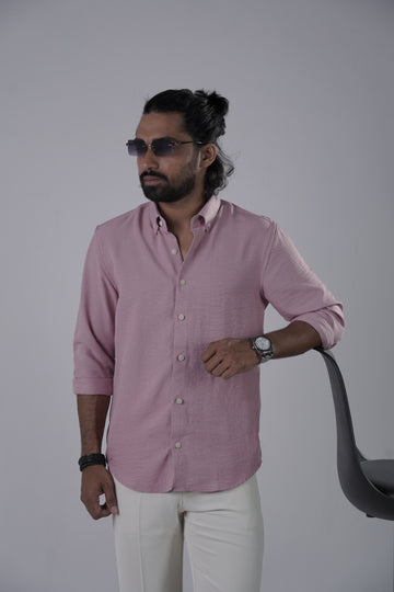 Pastel Pink Turkish Linen Shirt