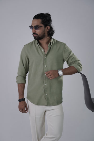 Pista Green Turkish Linen Shirt