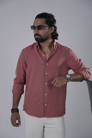 Salmon Shade Turkish Linen Shirt