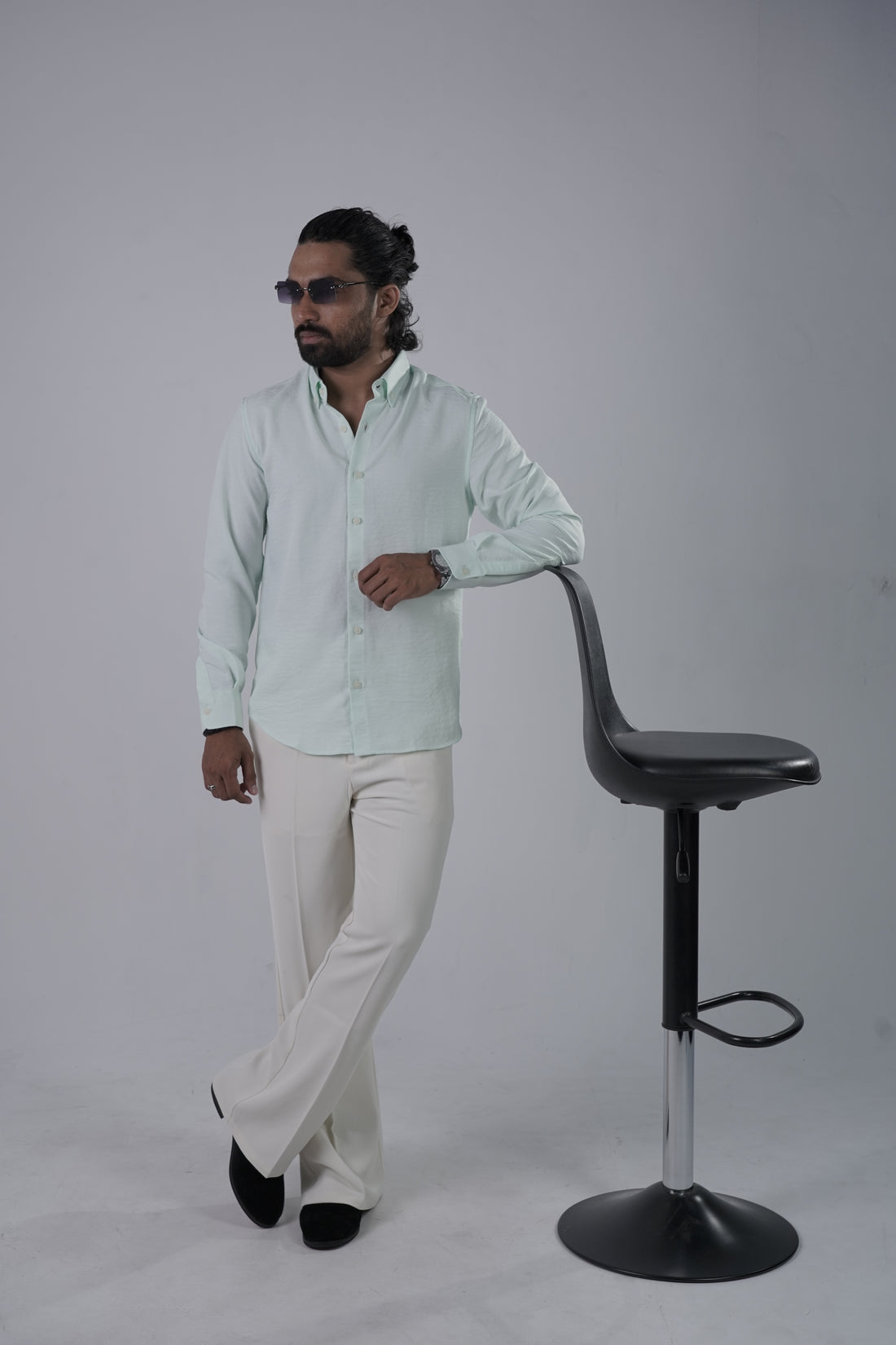 Pastel Green Turkish Linen Shirt