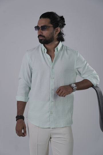 Pastel Green Turkish Linen Shirt