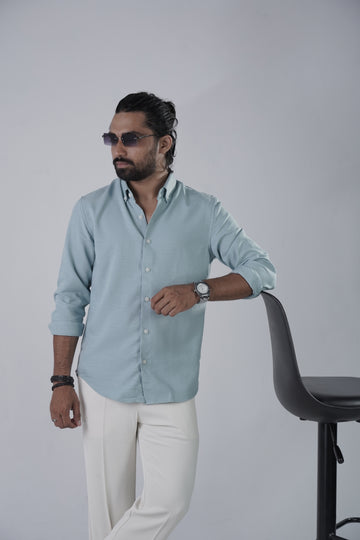 Mint Green Turkish Linen Shirt