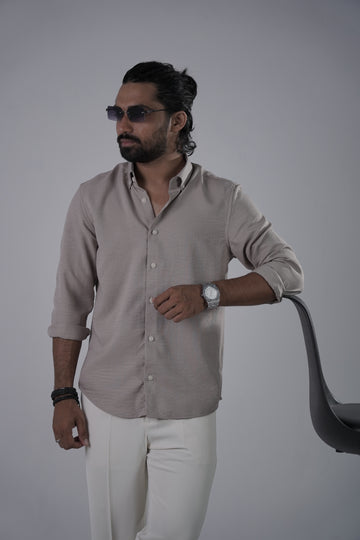 Beige Turkish Linen Shirt