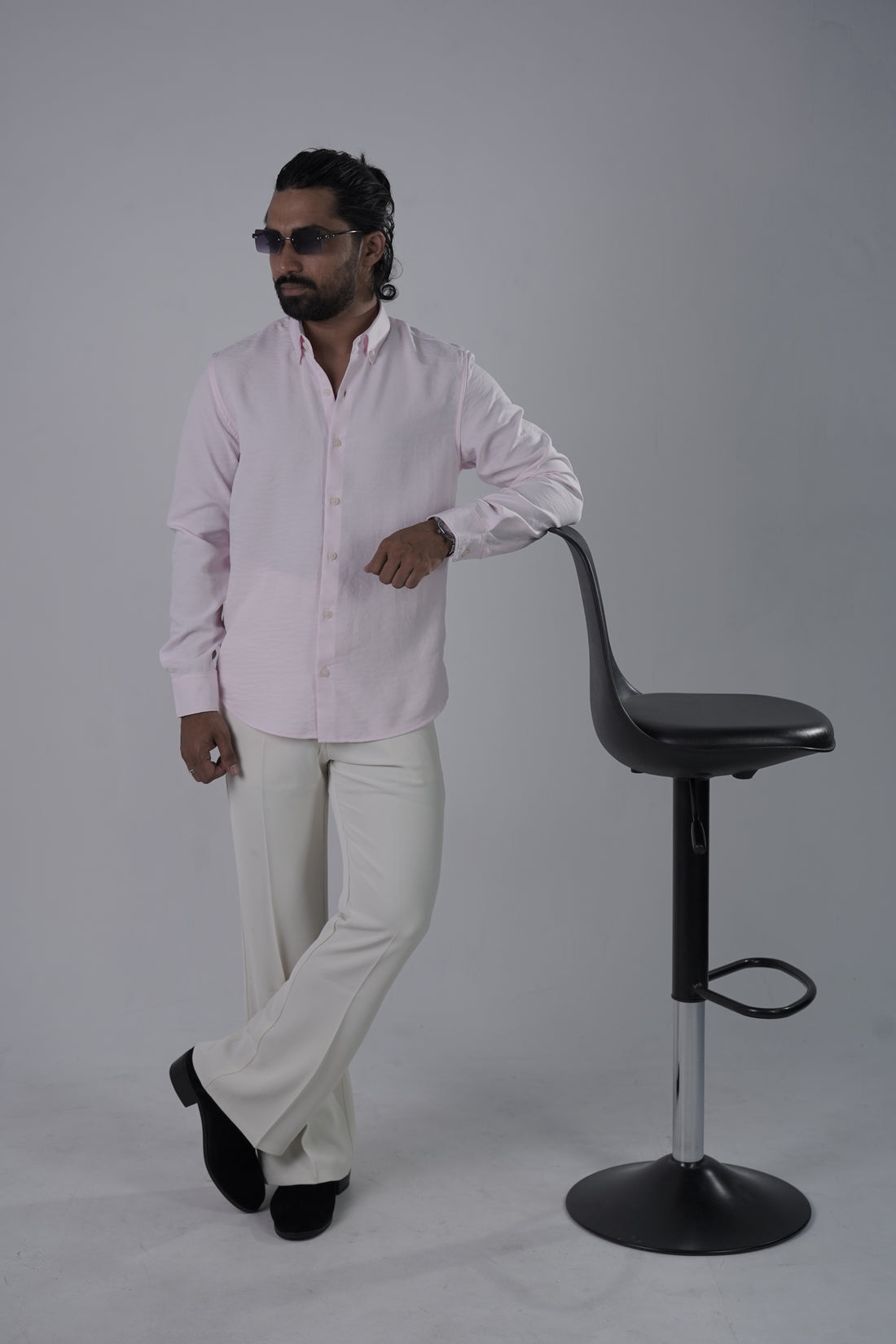 Baby Pink Turkish Linen Shirt