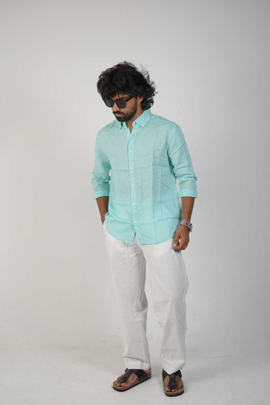 Light Blue Linen Shirts