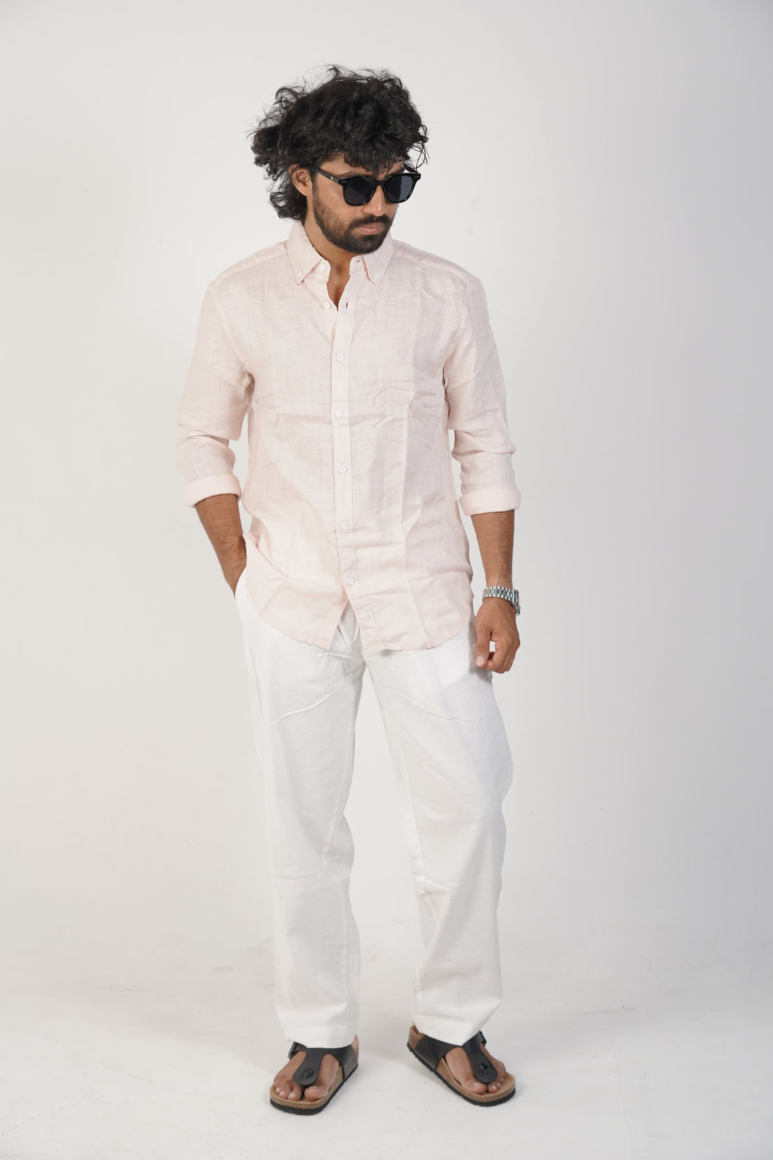 Light Pink Linen Shirts