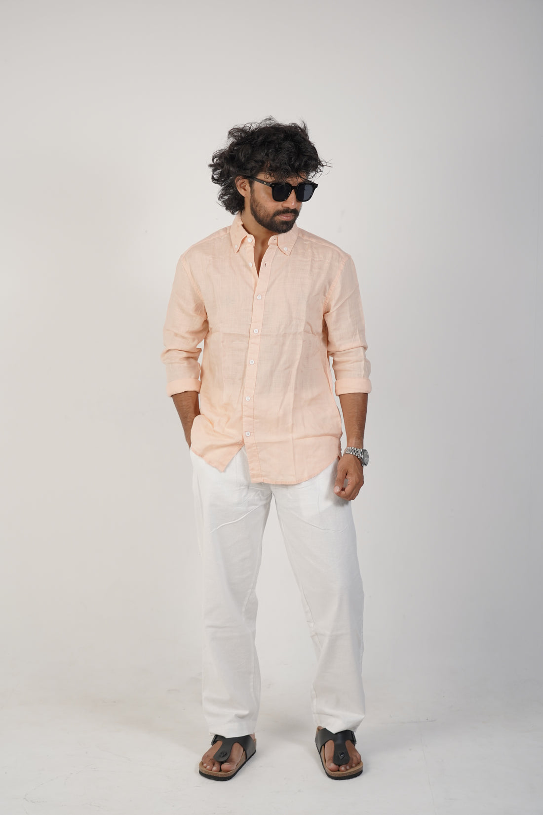 Orange Linen Shirts