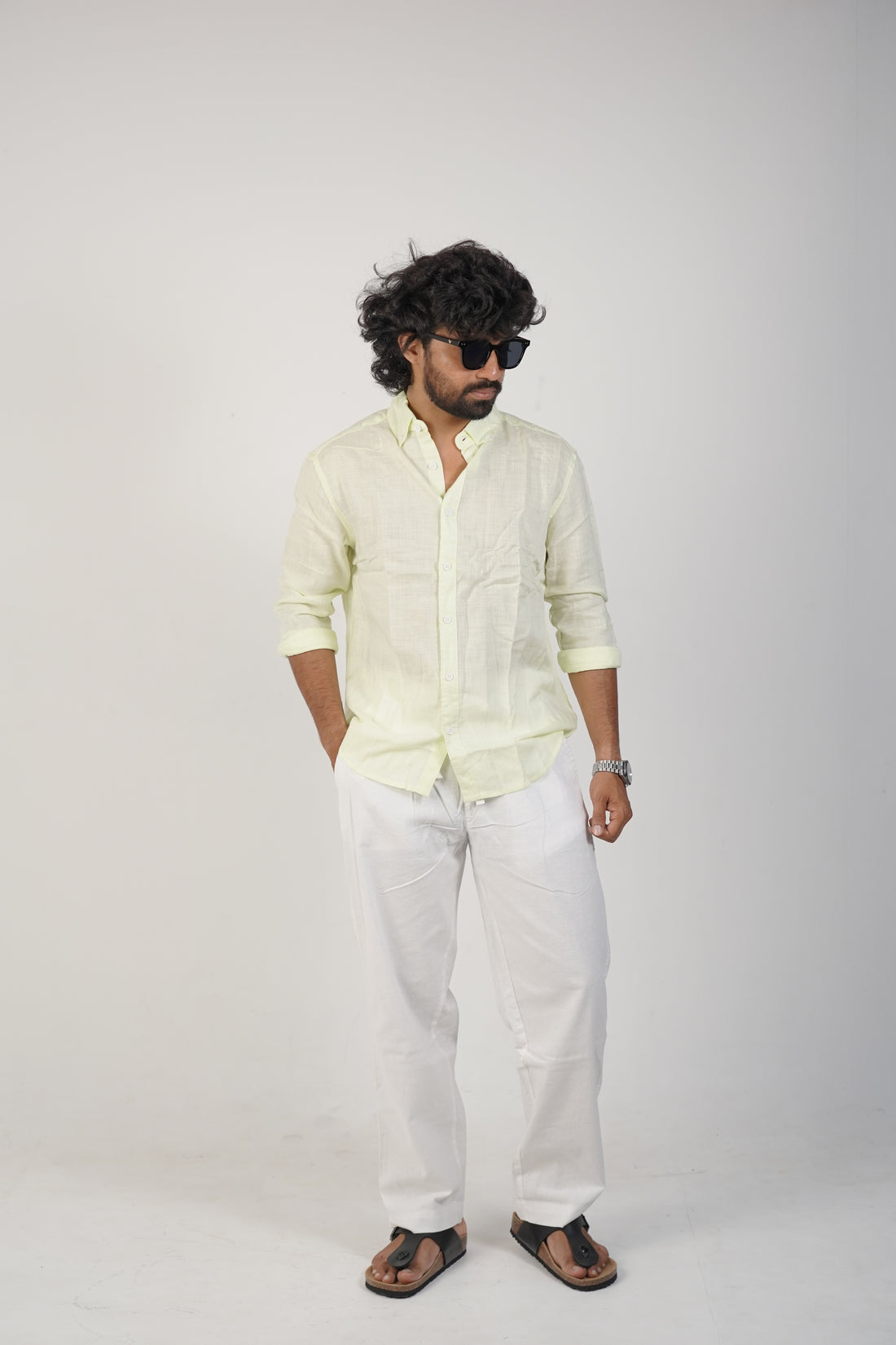 Park Avenue Yellow Linen Shirts