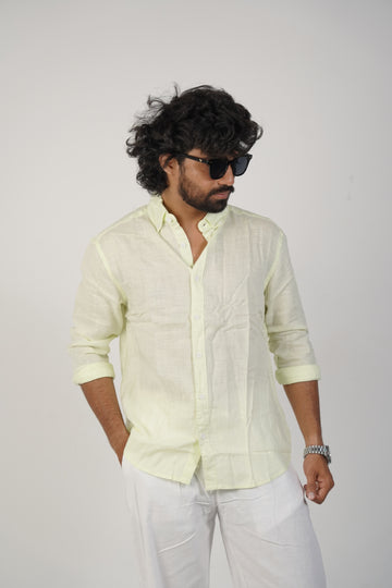 Park Avenue Yellow Linen Shirts