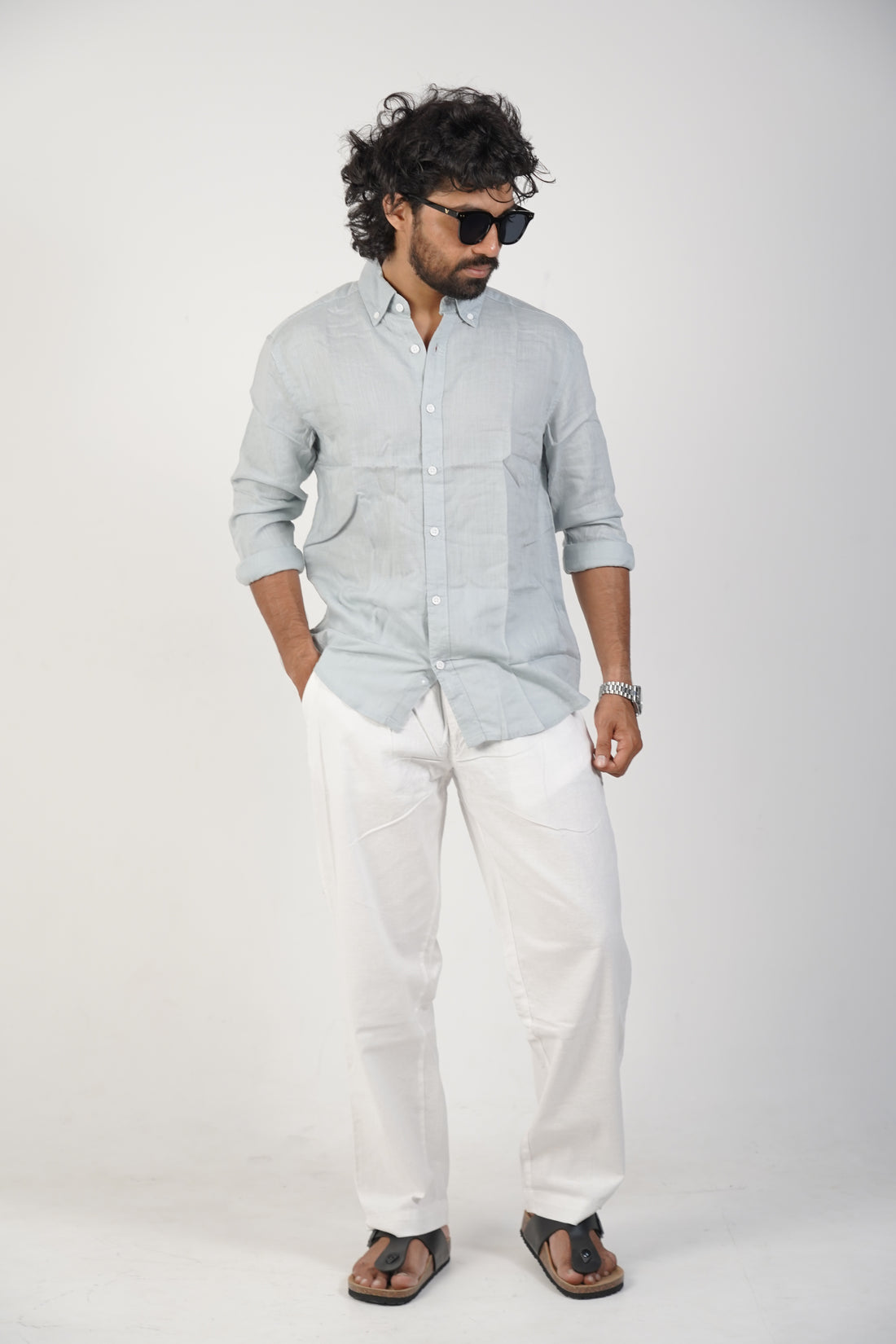 Sky Blue Linen Shirts